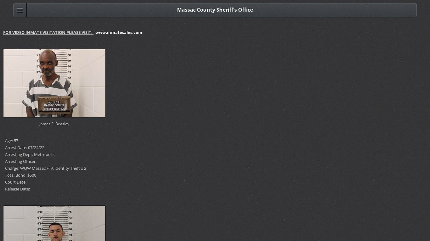 Inmate Listings - Massac County Sheriff's Office